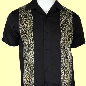 Daddy-O's Leopard Panal button dow  shirt